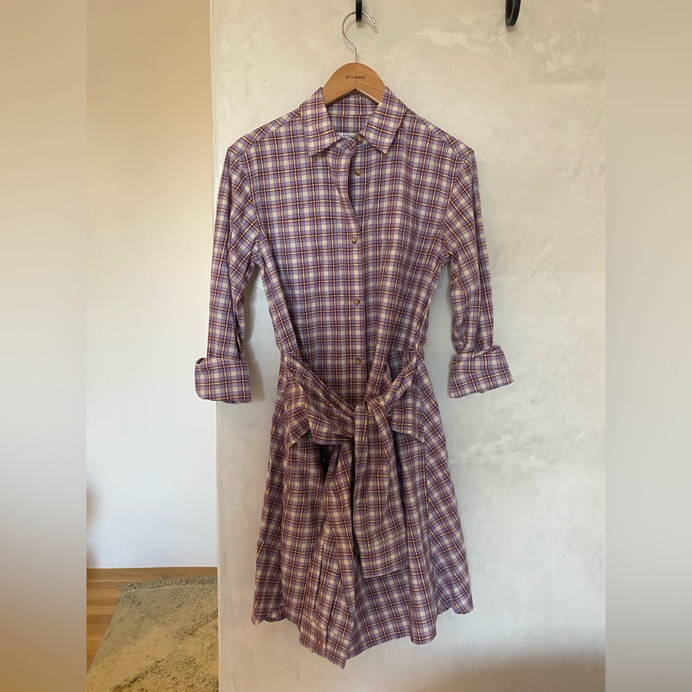 Crosby Derek Lam Impala cotton shirt dress tie-waist 0/2